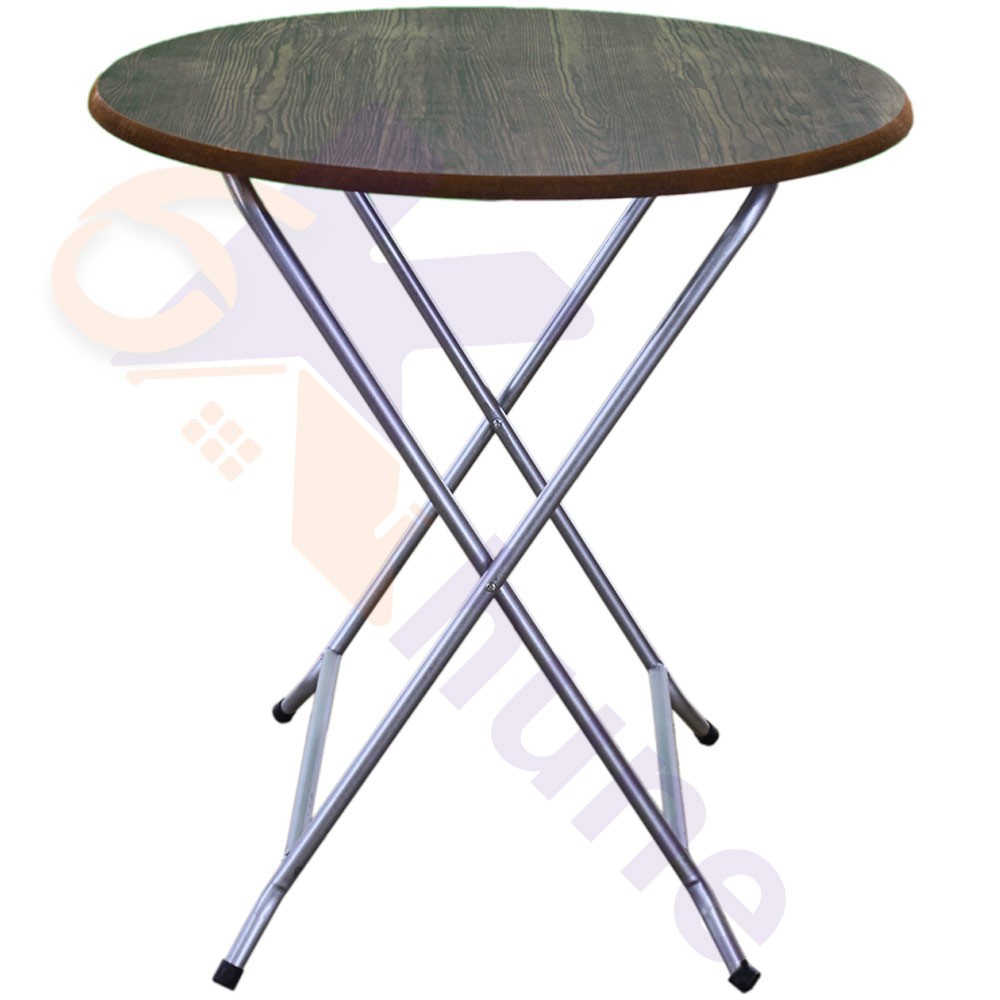 میز تاشو چوبی پایه فلزی قطر 90 کد 1087