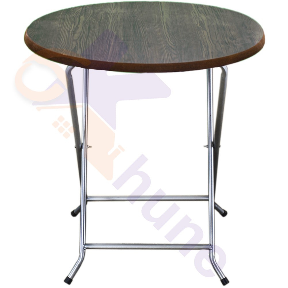 میز تاشو چوبی پایه فلزی قطر 80 کد 1088